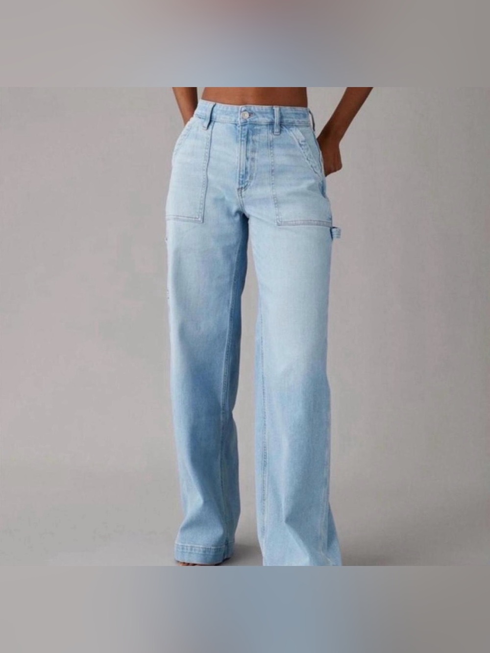 American Eagle Outfitters super high rise baggy wide leg jeans